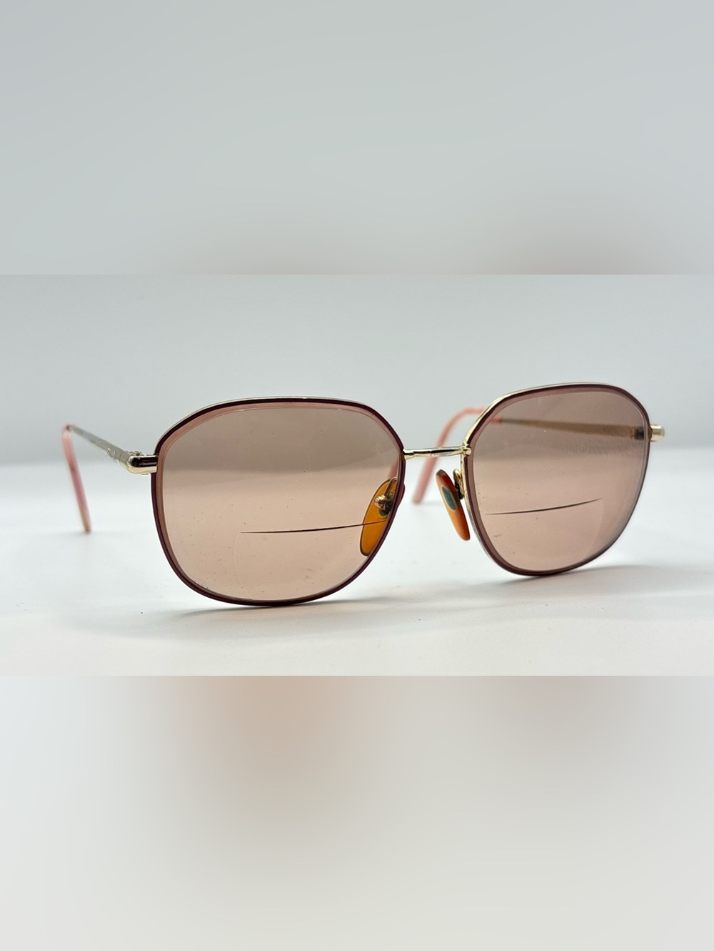 Benetton Atlanta Purple Gold Oval Metal Sunglasses Frames Only